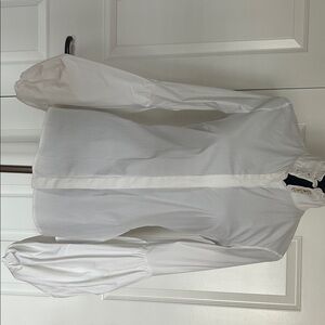 Elegant White Blouse with Puff Sleeves